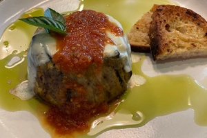 Eggplant and Pasta Timbales
