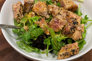 Crusted Seared Ahi Tuna Salad