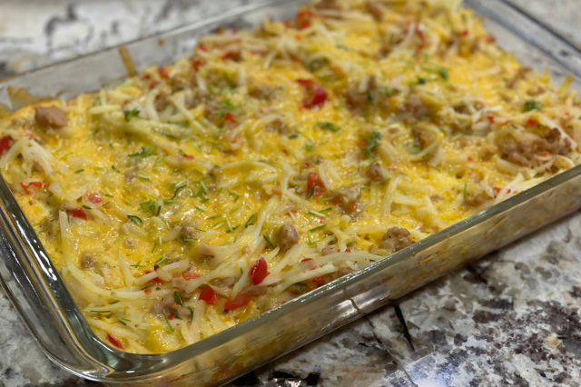 Chicken Sausage and Hash Brown Casserole