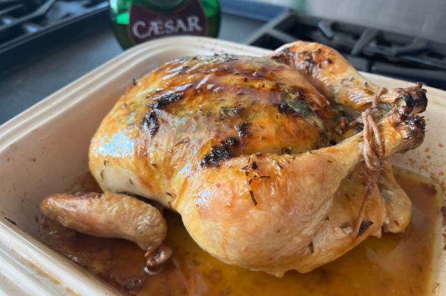Roasted Tarragon Chicken w/Brandy