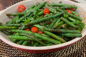 Blistered Green Beans with Cherry Tomatoes