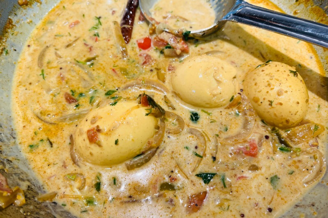 Egg Curry with Coconut Milk