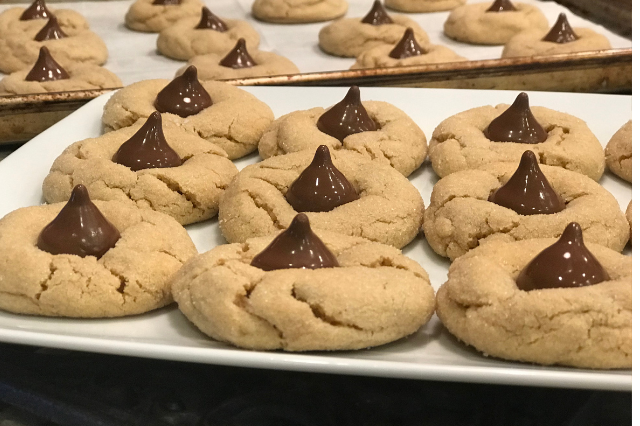 Peanut Butter Cookies with a Kiss
