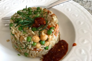 Pineapple Fried Rice with Garbanzo beans