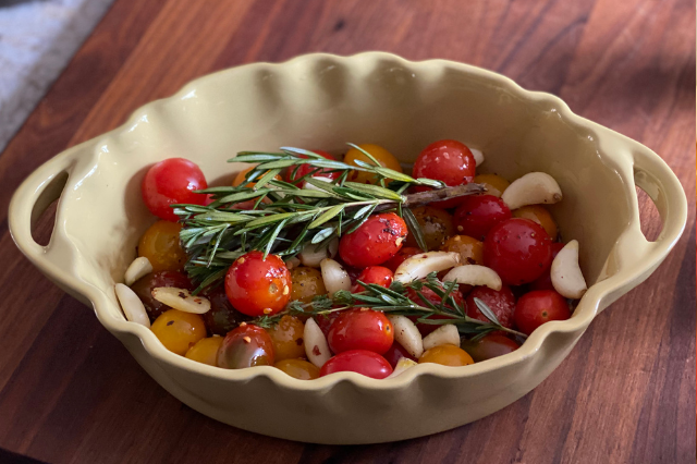 Roasted Tomatoes with Garlic, Olive Oil and Rosemary